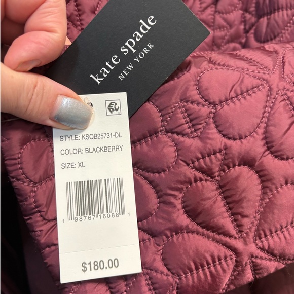 Kate Spade ♠️ Blackberry Quilted Puffer Jacket - Picture 2 of 14